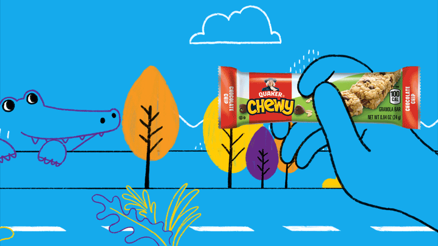 Chewy dynamic mixed media animation